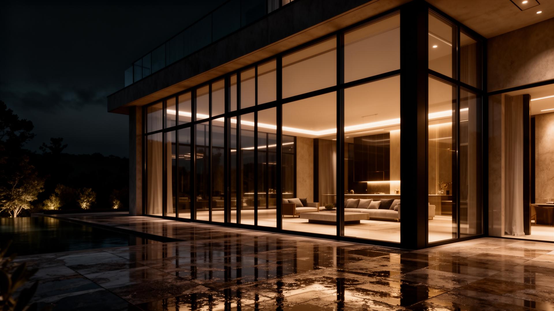 Fachada de vidro de luxo Moon Glass
